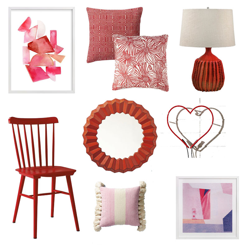 Red deals accent decor