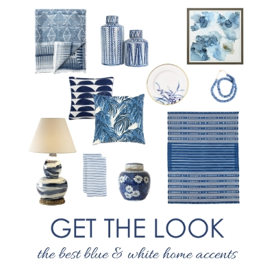 Get the Look: The Best Blue & White Home Accents